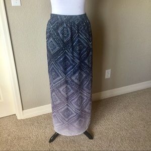 New! Ombré sheer full length skirt